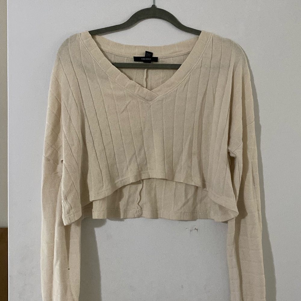 Forever 21 long sleeve crop top